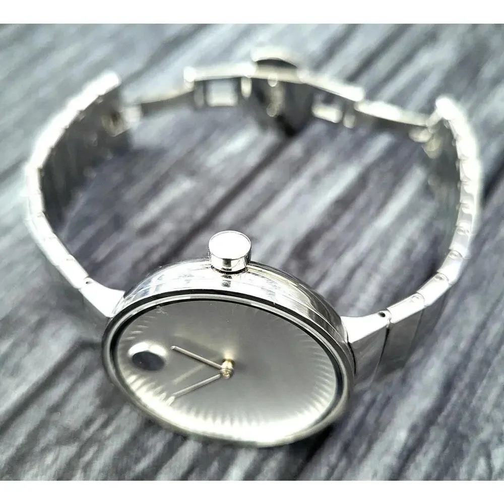 Movado Edge 34mm 5.5 Inch‎ Sapphire Crystal Ladies Watch Runs